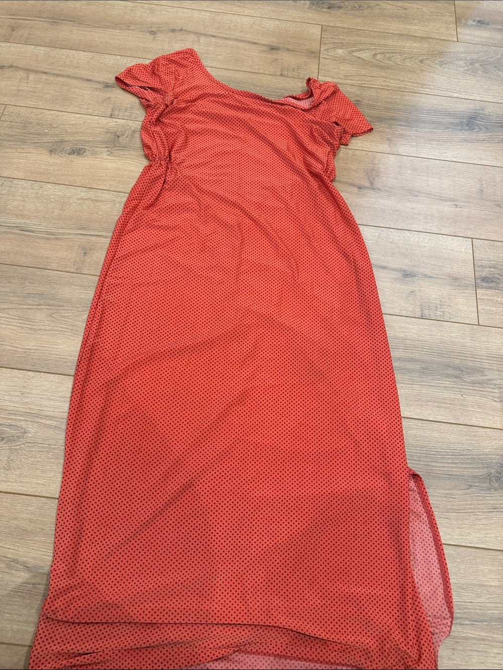Red Polka Dot Maxi Dress